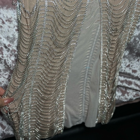 Mew Mews Silver Strapless Dress - Picture 6 of 15